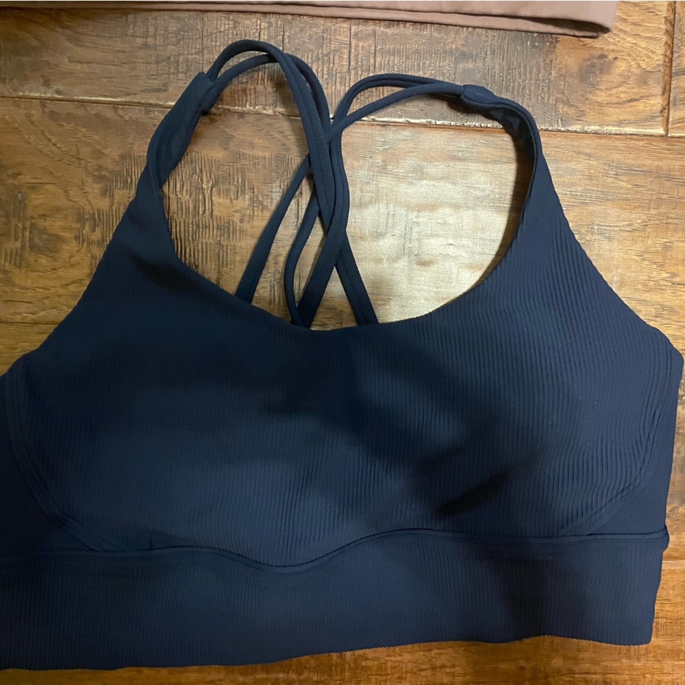 Size 14 Lululemon navy blue sports bra